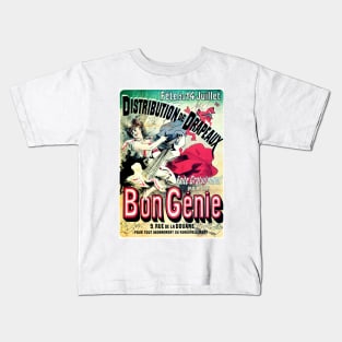 BON GENIE by Jules Cheret French Belle Epoque Vintage Theatre Kids T-Shirt